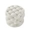 Marianna Linen/Velvet Tufted Allover Upholstered Round Ottoman, 1 Piece